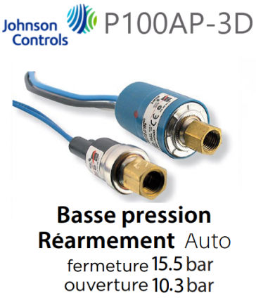 Pressostat Cartouche P100AP-3D JOHNSON CONTROLS