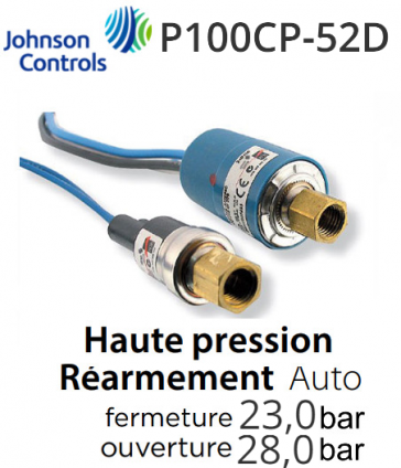 Pressostat Cartouche P100CP-52D JOHNSON CONTROLS