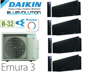 Daikin Emura 3 Quadrisplit 4MXM80A + 3 FTXJ20AB + 1 FTXJ35AB - R32