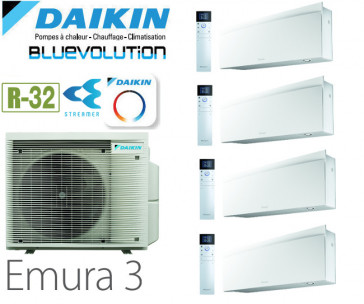 Daikin Emura 3 Quadrisplit 4MXM80A + 3 FTXJ20AW + 1 FTXJ35AW  - R32