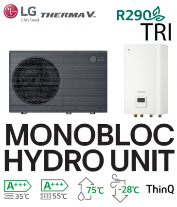Pompe à Chaleur THERMA V MONOBLOC HYDRO UNIT 75°C - HM073HF.UB40 + HN1639HC.NK0 - R290