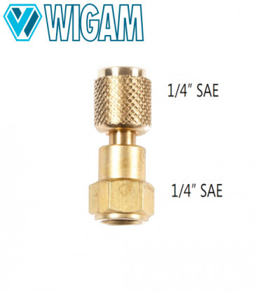 Raccord droit en laiton pour 1/4” SAE Femelle X 1/4” SAE tournant