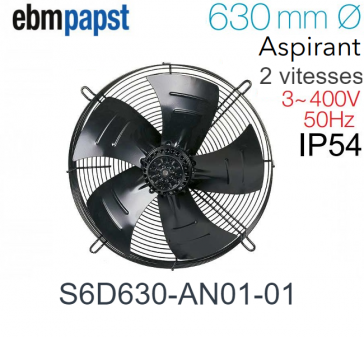 Ventilateur hélicoïde S6D630-AN01-01 de EBM-PAPST