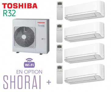 Toshiba SHORAI + Quadri-Split RAS-4M27U2AVG-E + 3 RAS-B07J2KVSG-E + 1 RAS-B13J2KVSG-E 