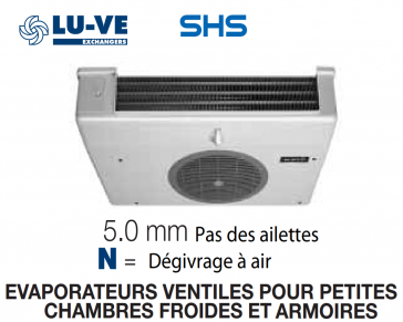 Evaporateur pour armoires et petites chambres SHS 15N de LU-VE - 1040 W