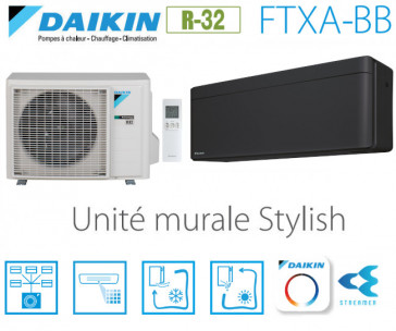Daikin Stylish FTXA20BB - R-32 - WIFI inclus