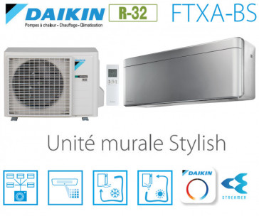 Daikin Stylish FTXA25BS - R-32 - WIFI inclus