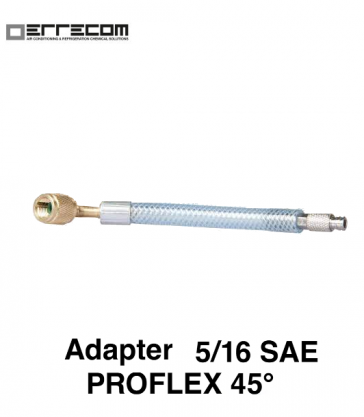 Adapateur flexible 5/15" avec vanne en métal "pro flex" 45º