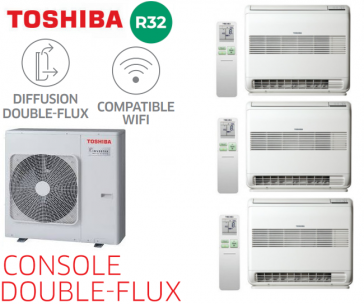 Toshiba DUBBELUX Tri-Split CONSOLE RAS-3M18G3AVG-E + 3 RAS-M07J2FVG-E
