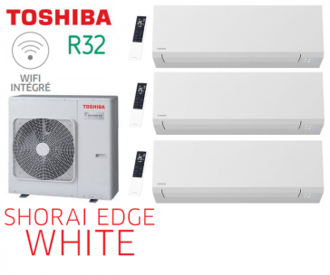 Toshiba SHORAI EDGE WHITE Tri-Split RAS-3M18G3AVG-E + 2 RAS-M05G3KVSG-E + 1 RAS-B10G3KVSG-E