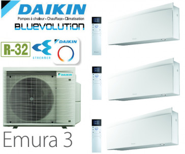 Daikin Emura 3 Trisplit 5MXM90A + 2 FTXJ20AW  + 1 FTXJ50AW - R32