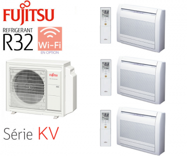Fujitsu Tri-Split Mural AOY80M4-KB + 2 AGY25MI-KV + 1 AGY35MI-KV
