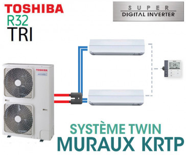 Ensemble Twin Toshiba MURAUX KRTP SDI R32 triphasé