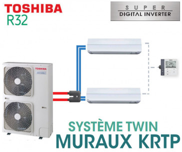 Ensemble Twin Toshiba MURAUX KRTP SDI R32 monophasé