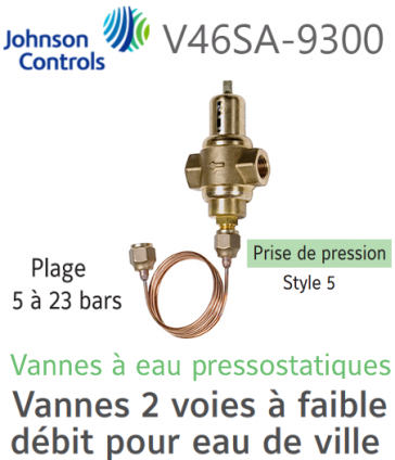 Vanne à eau pressostatique V46SA-9300 Johnson Controls  