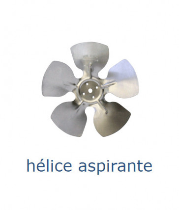 Hélice aluminium 200 mm - 34º - aspirante