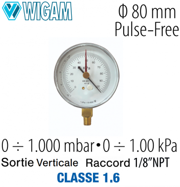 Vacuomètre à cadran PF80/VR1