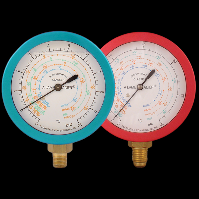 Manometre R134a Manomètre de remplacement BP - R134A - R404A - R22 - R407C de Blondelle
