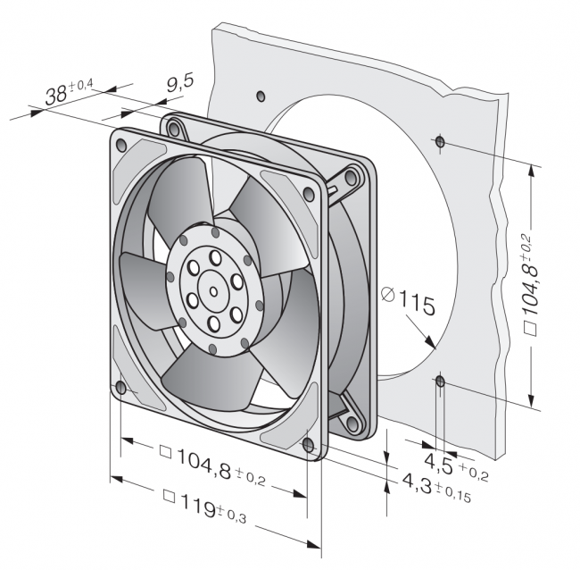 Ventilateur Axial EBM Papst 424 JM - 24V DC - Débit 24 M³/h - Neuf Pour Refroidissement Industriel