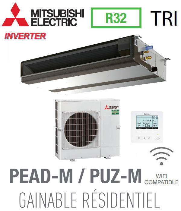 Mitsubishi Gainable Résidentiel Modèle Pesz M100ja Triphasé