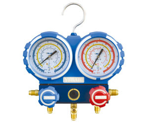 Coffret manomètre 2 voies avec voyant et flexible R32 - 120 cm ...