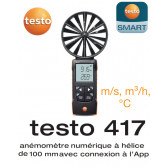 testo 417 - Anémomètre numérique à hélice de 100 mm avec connexion à l’App