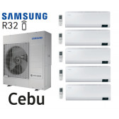 Samsung Cebu 5-Split AJ100TXJ5KG + 4 AR07TXFYAWKN + 1 AR18TXFYAWKNEU