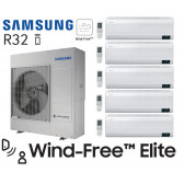 Samsung Wind-Free Elite 5-Split AJ100TXJ5KG + 4 AR07CXCAAWKNEU + 1 AR12CXCAAWKNEU