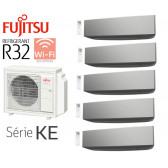 Fujitsu 5-Split Mural AOY100M5-KB + 4 ASY20MI-KE Silver+ 1 ASY40MI-KE Silver