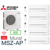 Mitsubishi 5-split Mural Compact MXZ-6F122VF + 3 MSZ-AP20VGK + 1 MSZ-AP35VGK + 1 MSZ-AP42VGK - R32