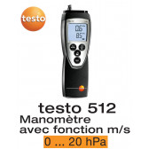 Testo 512 - Appareil de mesure de la pression différentielle, 0...20 hPa  