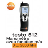 Testo 512 - Appareil de mesure de la pression différentielle, 0...2000 hPa 