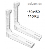 Support fix en poliamyde 450x450 - 110 Kg