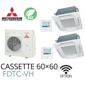 MHI Bi-split Cassete 60 x 60 cm SCM100ZS-W + 2 FDTC50VH