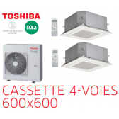 Toshiba KASSETTE 4-Kanal 600X600 Bi-Split RAS-3M26G3AVG-E + 2 RAS-M13U2MUVG-E