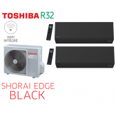 Toshiba SHORAI EDGE BLACK Bi-Split RAS-2M10G3AVG-E + 2 RAS-B07G3KVSGB-E