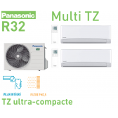 Panasonic Bi-split Mural TZ CU-2TZ50TBE + 2x CS-TZ25WKEW R32
