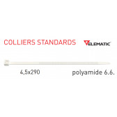 Colliers de câblage standard Naturel 290x4,5 mm de "Elematic" 