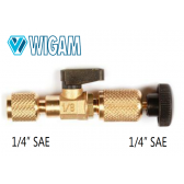 Extracteur valve Schrader avec vanne et connexion 1/4" SAE