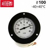 Thermomètre rond à capillaire ARTHERMO F87 R100 