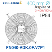Ventilateur hélicoïde FN040-VDK.0F.V7P1 de Ziehl-Abegg