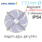 Ventilateur hélicoïde FN071-SDI.6F.V7P1 de Ziehl-Abegg
