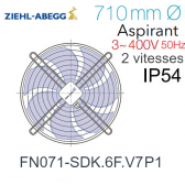 Ventilateur hélicoïde FN071-SDK.6F.V7P1 de Ziehl-Abegg