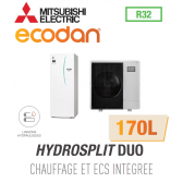 Ecodan CHAUFFAGE SEUL HYDROSPLIT DUO 170L R32 EHPT17X-VM2D + PUZ-WM85VAA