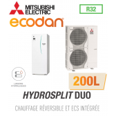 Ecodan Réversible HYDROSPLIT DUO 200L R32 ERPT20X-VM2D + PUZ-HWM140VHA