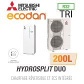 Ecodan Réversible HYDROSPLIT DUO 200L R32 ERPT20X-VM2D + PUZ-HWM140YHA