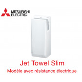Sèche-mains Jet Towel Slim Blanc JT-SB216JSH2-W-NE avec Chauffage de Mitsubishi