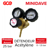 Détendeur Minidave 96 Acétylène de GCE