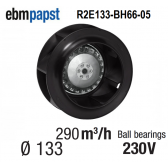 Ventilateur centrifuge EBM-PAPST - R2E133-BH66-05 - en 230 V