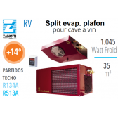 Split pour cave à vin avec évaporateur plafonnier RDV102022E de Zanotti